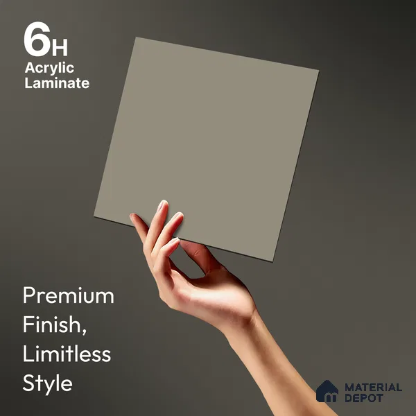 TR 1136 8 ft x 4 ft Zero Matte Finish Acrylic Laminate - 1.5 mm | Suitable for Living Room, Kitchen, Office