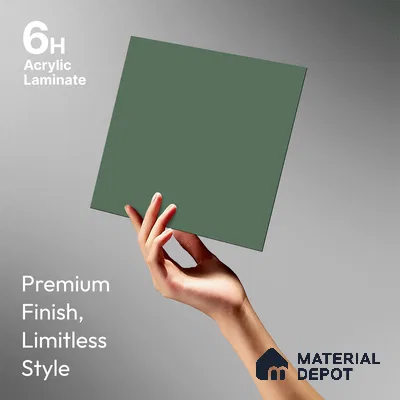 TR 1142 8 ft x 4 ft Zero Matte Finish Acrylic Laminate - 1.5 mm | Suitable for Living Room, Kitchen, Office