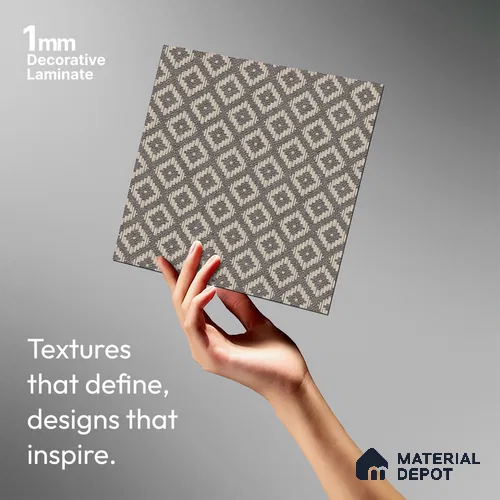 Patterned Look Cane 2 8 ft x 4 ft Texture Finish Decorative Laminate - 1 mm | Suitable for Bedroom, TV Unit, Wardrobe