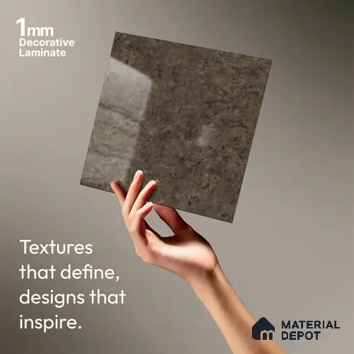 Stone Look LM 18764 Caramel Calacatta 8 ft x 4 ft Texture Finish Decorative Laminate - 1 mm | Suitable for TV Unit, Wardrobe, Kitchen Cabinets