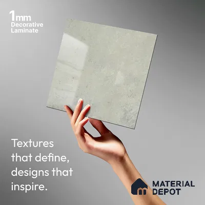 LM 18765 Flared Carrara 8 ft x 4 ft Texture Finish Decorative Laminate - 1 mm | Suitable for TV Unit, Wardrobe, Kitchen Cabinets