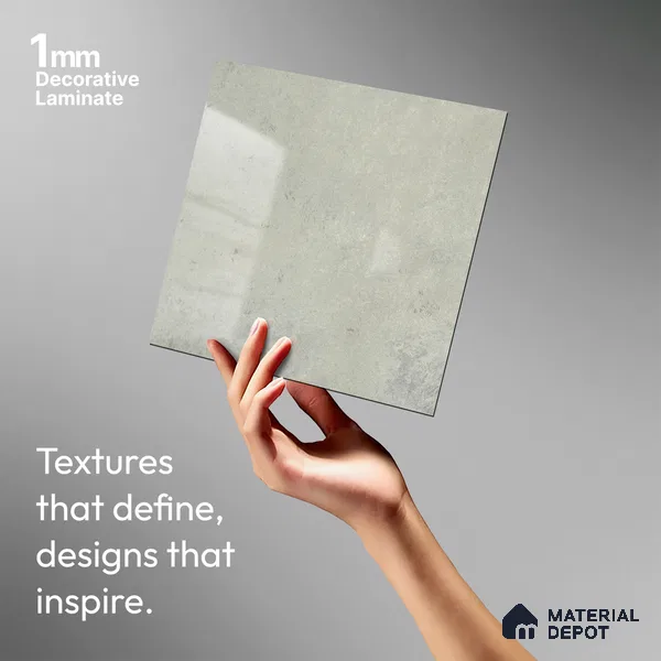LM 18765 Flared Carrara 8 ft x 4 ft Texture Finish Decorative Laminate - 1 mm | Suitable for TV Unit, Wardrobe, Kitchen Cabinets