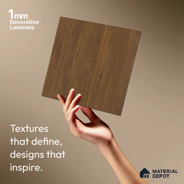 LM 18778 Espresso Oak 8 ft x 4 ft Texture Finish Decorative Laminate - 1 mm | Suitable for TV Unit, Wardrobe, Kitchen Cabinets