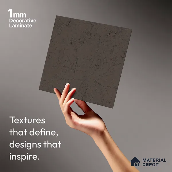 Stone Look LM 18789 Textured Calacatta 8 ft x 4 ft Texture Finish Decorative Laminate - 1 mm | Suitable for TV Unit, Wardrobe, Kitchen Cabinets