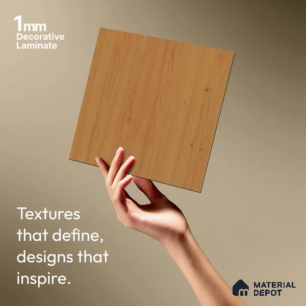 Wooden Look LM 18790 Mustard Oak 8 ft x 4 ft Texture Finish Decorative Laminate - 1 mm | Suitable for TV Unit, Wardrobe, Kitchen Cabinets
