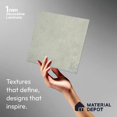 Stone Look LM 18791 Flared Carrara 8 ft x 4 ft Texture Finish Decorative Laminate - 1 mm | Suitable for TV Unit, Wardrobe, Kitchen Cabinets