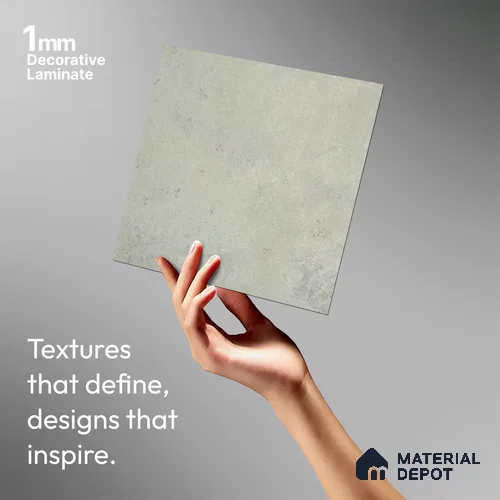 Stone Look LM 18791 Flared Carrara 8 ft x 4 ft Texture Finish Decorative Laminate - 1 mm | Suitable for TV Unit, Wardrobe, Kitchen Cabinets