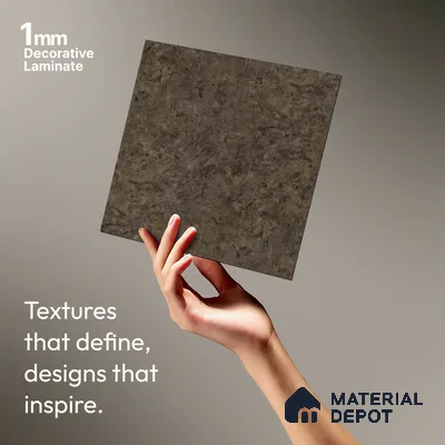 Stone Look LM 18792 Caramel Calacatta 8 ft x 4 ft Texture Finish Decorative Laminate - 1 mm | Suitable for TV Unit, Wardrobe, Kitchen Cabinets
