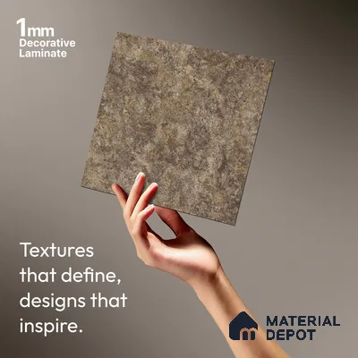 Stone Look LM 20144 Rainbow Calacatta 8 ft x 4 ft Texture Finish Decorative Laminate - 1 mm | Suitable for TV Unit, Wardrobe, Kitchen Cabinets