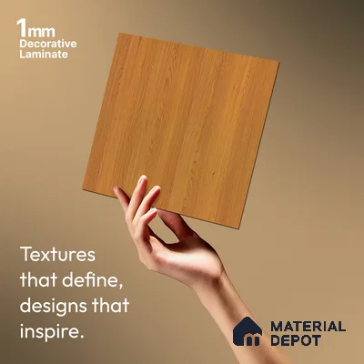 Wooden Look LM 20770 Frappe Cedar 8 ft x 4 ft Texture Finish Decorative Laminate - 1 mm | Suitable for TV Unit, Wardrobe, Kitchen Cabinets