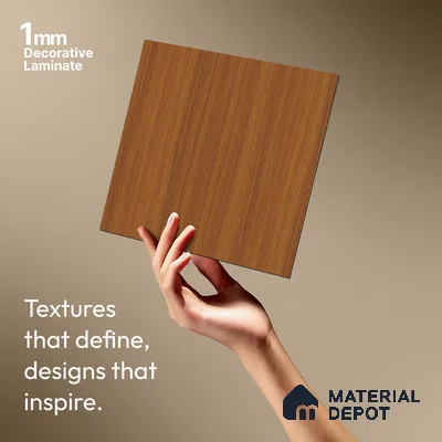 Wooden Look LM 21484 Terracotta Cherry 8 ft x 4 ft Matte Finish Decorative Laminate - 1 mm | Suitable for TV Unit, Wardrobe, Kitchen Cabinets