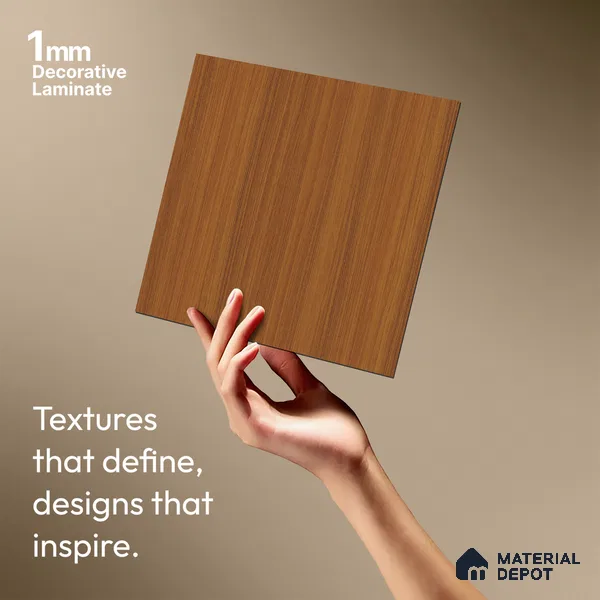 Wooden Look LM 21484 Terracotta Cherry 8 ft x 4 ft Matte Finish Decorative Laminate - 1 mm | Suitable for TV Unit, Wardrobe, Kitchen Cabinets