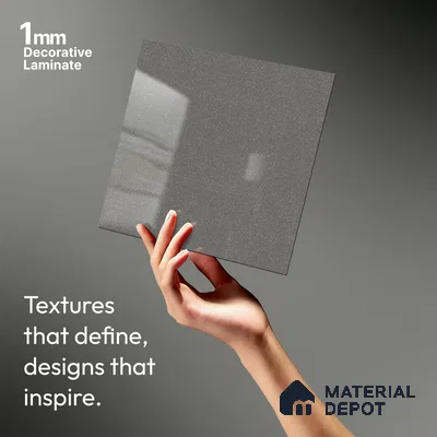 LM 21545 Grey Ade 8ft x 4ft Texture Finish Decorative Laminate - 1 mm | Suitable for TV Unit, Wardrobe, Kitchen Cabinets