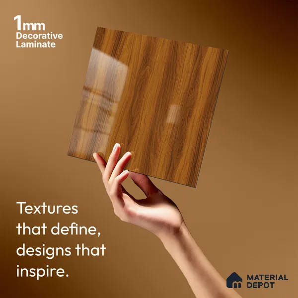 Wooden Look LM 21555 Honey Hazelnut 8ft x 4ft Texture Finish Decorative Laminate - 1 mm | Suitable for TV Unit, Wardrobe, Kitchen Cabinets