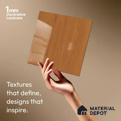 Wooden Look LM 21556 Caramelised Pine 8ft x 4ft Texture Finish Decorative Laminate - 1 mm | Suitable for TV Unit, Wardrobe, Kitchen Cabinets