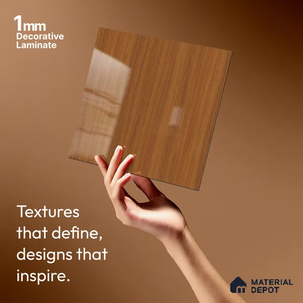Wooden Look LM 21558 Terracotta Chery 8ft x 4ft Texture Finish Decorative Laminate - 1 mm | Suitable for TV Unit, Wardrobe, Kitchen Cabinets