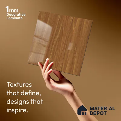 Wooden Look LM 21559 Rustic Honey 8ft x 4ft Texture Finish Decorative Laminate - 1 mm | Suitable for TV Unit, Wardrobe, Kitchen Cabinets