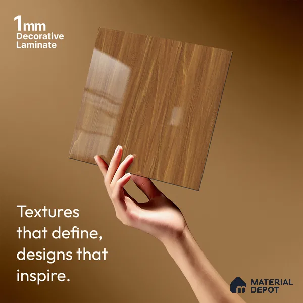 Wooden Look LM 21559 Rustic Honey 8ft x 4ft Texture Finish Decorative Laminate - 1 mm | Suitable for TV Unit, Wardrobe, Kitchen Cabinets