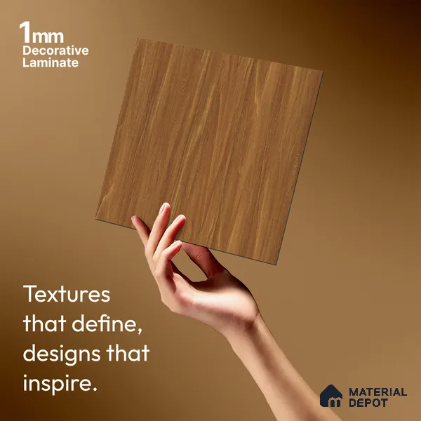 Wooden Look LM 21565 Rustic Honey 8ft x 4ft Texture Finish Decorative Laminate - 1 mm | Suitable for TV Unit, Wardrobe, Kitchen Cabinets