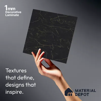 Stone Look LM 21566 Venatino Gold 8ft x 4ft Texture Finish Decorative Laminate - 1 mm | Suitable for TV Unit, Wardrobe, Kitchen Cabinets