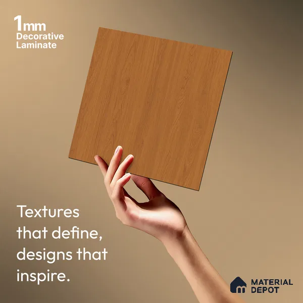 Wooden Look LM 21569 Saffron Oak 8ft x 4ft Texture Finish Decorative Laminate - 1 mm | Suitable for TV Unit, Wardrobe, Kitchen Cabinets