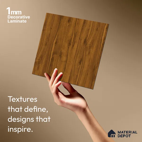 Wooden Look LM 21570 Tangerine Maple 8ft x 4ft Texture Finish Decorative Laminate - 1 mm | Suitable for TV Unit, Wardrobe, Kitchen Cabinets