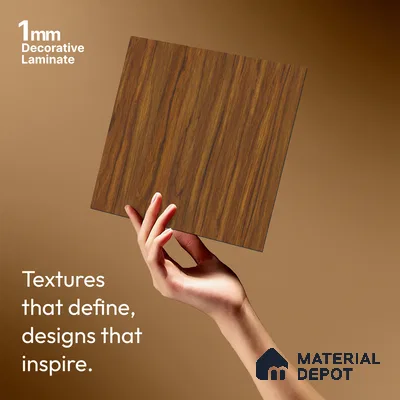 Wooden Look LM 21576 Burgundy Cherry 8ft x 4ft Texture Finish Decorative Laminate - 1 mm | Suitable for TV Unit, Wardrobe, Kitchen Cabinets