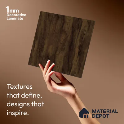 Wooden Look LM 21583 Dark Oak 8ft x 4ft Texture Finish Decorative Laminate - 1 mm | Suitable for TV Unit, Wardrobe, Kitchen Cabinets
