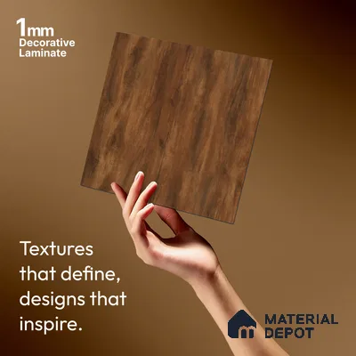 Wooden Look LM 21587 Sunny Yew 8ft x 4ft Texture Finish Decorative Laminate - 1 mm | Suitable for TV Unit, Wardrobe, Kitchen Cabinets
