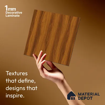 Wooden Look LM 21609 Honey Hazelnut 8ft x 4ft Suede Finish Decorative Laminate - 1 mm | Suitable for TV Unit, Wardrobe, Kitchen Cabinets