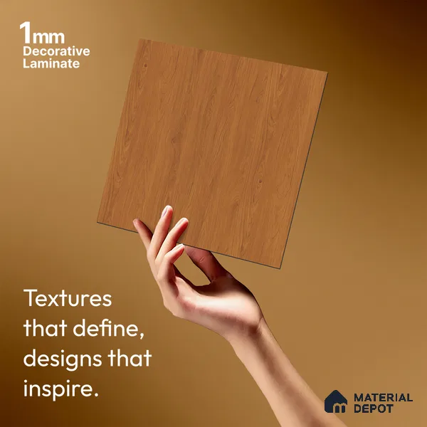 Wooden Look LM 21610 Caramelised Pine 8ft x 4ft Suede Finish Decorative Laminate - 1 mm | Suitable for TV Unit, Wardrobe, Kitchen Cabinets
