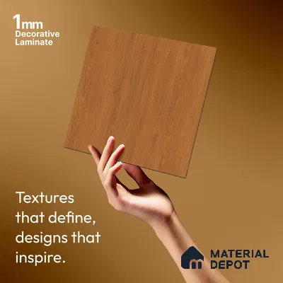Wooden Look LM 21611 Saffron Oak 8ft x 4ft Suede Finish Decorative Laminate - 1 mm | Suitable for TV Unit, Wardrobe, Kitchen Cabinets
