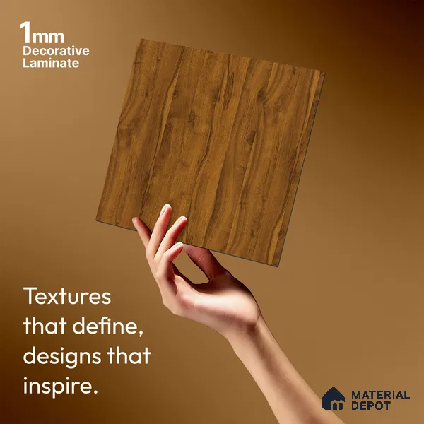 Wooden Look LM 21613 Tangerine Maple 8ft x 4ft Suede Finish Decorative Laminate - 1 mm | Suitable for TV Unit, Wardrobe, Kitchen Cabinets