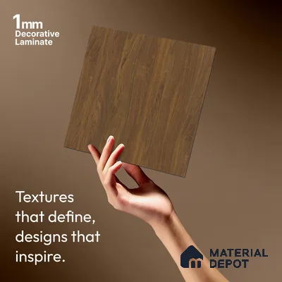 Wooden Look LM 21616 Espresso Oak 8ft x 4ft Suede Finish Decorative Laminate - 1 mm | Suitable for TV Unit, Wardrobe, Kitchen Cabinets