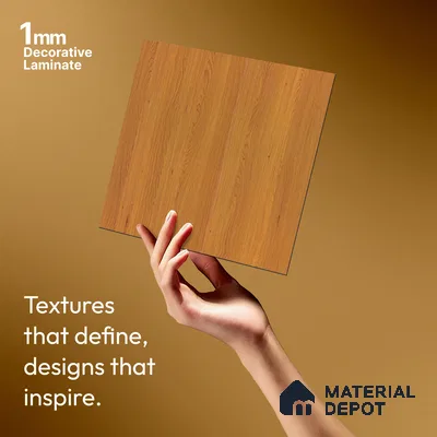 Wooden Look LM 21618 Frappe Cedar 8ft x 4ft Suede Finish Decorative Laminate - 1 mm | Suitable for TV Unit, Wardrobe, Kitchen Cabinets