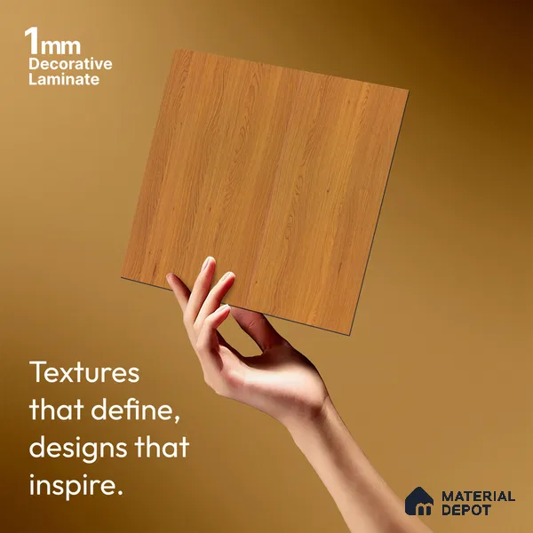 Wooden Look LM 21618 Frappe Cedar 8ft x 4ft Suede Finish Decorative Laminate - 1 mm | Suitable for TV Unit, Wardrobe, Kitchen Cabinets