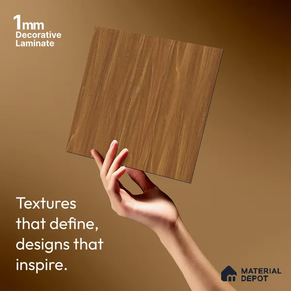 Wooden Look LM 21619 Rustic Honey 8ft x 4ft Suede Finish Decorative Laminate - 1 mm | Suitable for TV Unit, Wardrobe, Kitchen Cabinets