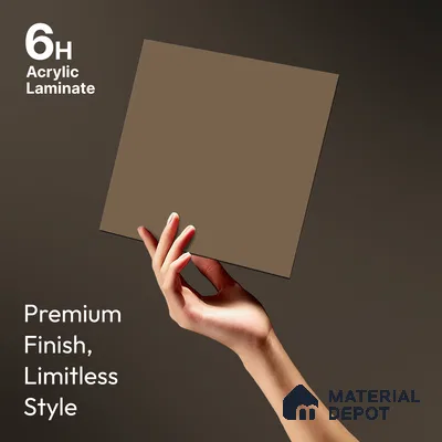 TR 1107 8 ft x 4 ft Authentic Flair Finish Intense Refined Gaze Series Ultra Matt Acrylic Laminate - 1.5 mm | Suitable for Living Room, Kitchen, Office