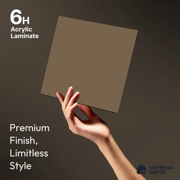 TR 1107 8 ft x 4 ft Authentic Flair Finish Intense Refined Gaze Series Ultra Matt Acrylic Laminate - 1.5 mm | Suitable for Living Room, Kitchen, Office