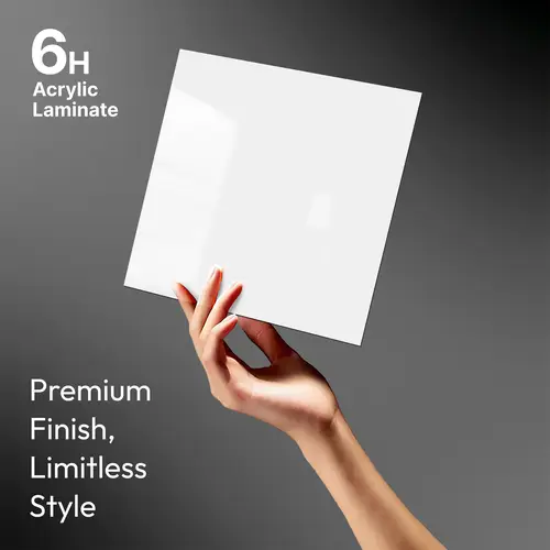 GA 4001 8 ft x 4 ft High Gloss Finish 6H Antiscratch Acrylic Laminate - 1.5 mm | Suitable for Living Room, Kitchen, Office | Matching Edgeband Code EB 4001