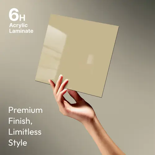 GA 4002 8 ft x 4 ft High Gloss Finish 6H Antiscratch Acrylic Laminate - 1.5 mm | Suitable for Living Room, Kitchen, Office | Matching Edgeband Code EB 4002