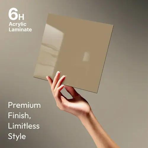 GA 4003 8 ft x 4 ft High Gloss Finish 6H Antiscratch Acrylic Laminate - 1.5 mm | Suitable for Living Room, Kitchen, Office | Matching Edgeband Code EB 4003