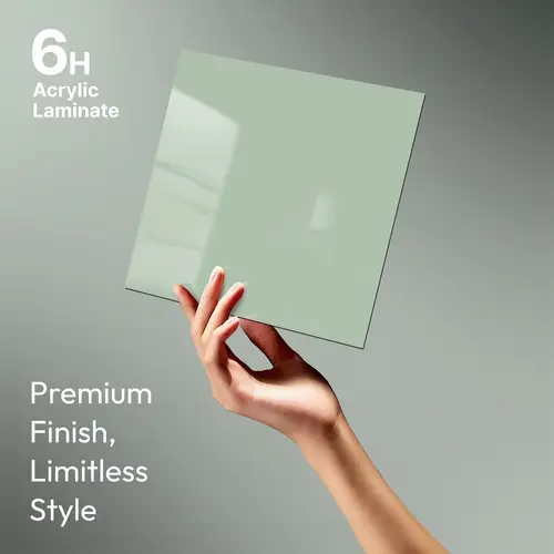 GA 4004 8 ft x 4 ft High Gloss Finish 6H Antiscratch Acrylic Laminate - 1.5 mm | Suitable for Living Room, Kitchen, Office | Matching Edgeband Code EB 4004