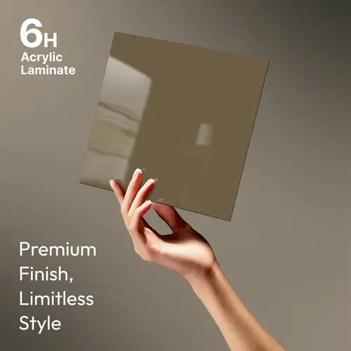 GA 4005 8 ft x 4 ft High Gloss Finish 6H Antiscratch Acrylic Laminate - 1.5 mm | Suitable for Living Room, Kitchen, Office | Matching Edgeband Code EB 4005