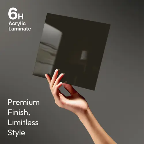 GA 4006 8 ft x 4 ft High Gloss Finish 6H Antiscratch Acrylic Laminate - 1.5 mm | Suitable for Living Room, Kitchen, Office | Matching Edgeband Code EB 4006