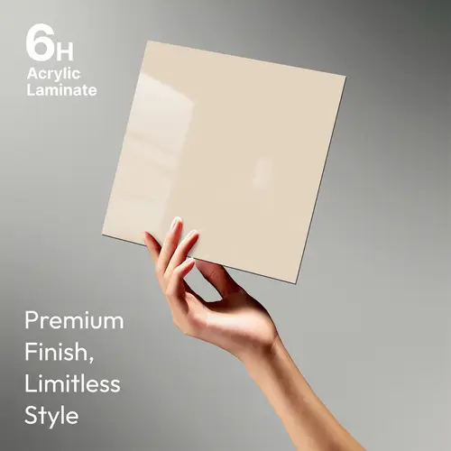 GA 4007 8 ft x 4 ft High Gloss Finish 6H Antiscratch Acrylic Laminate - 1.5 mm | Suitable for Living Room, Kitchen, Office | Matching Edgeband Code EB 4007