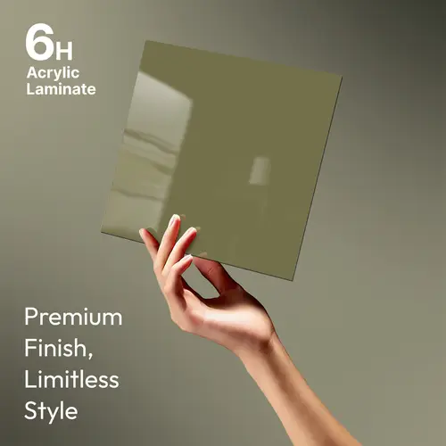 GA 4009 8 ft x 4 ft High Gloss Finish 6H Antiscratch Acrylic Laminate - 1.5 mm | Suitable for Living Room, Kitchen, Office | Matching Edgeband Code EB 4009