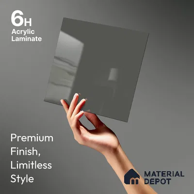 GA 4010 8 ft x 4 ft High Gloss Finish 6H Antiscratch Acrylic Laminate - 1.5 mm | Suitable for Living Room, Kitchen, Office | ( Matching Edgeband Code EB 4010)
