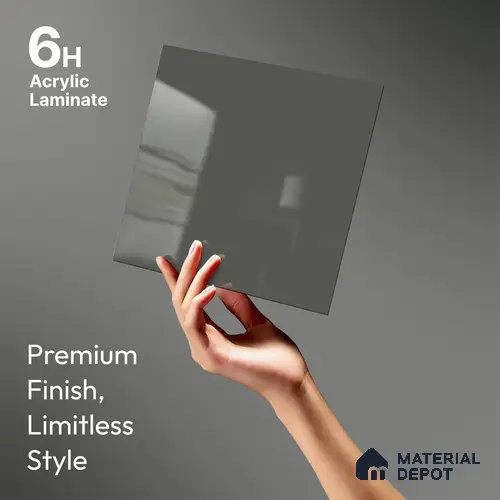 GA 4010 8 ft x 4 ft High Gloss Finish 6H Antiscratch Acrylic Laminate - 1.5 mm | Suitable for Living Room, Kitchen, Office | ( Matching Edgeband Code EB 4010)