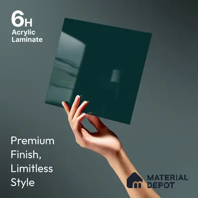 GA 4012 8 ft x 4 ft High Gloss Finish 6H Antiscratch Acrylic Laminate - 1.5 mm | Suitable for Living Room, Kitchen, Office | Matching Edgeband Code EB 4012